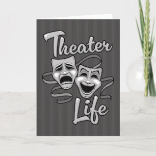 Theater Life Comedy och Tragedy Masks Kort