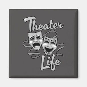 Theater Life Comedy och Tragedy Masks Magnet