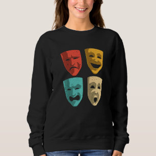 Theater Manar Women Theater Masks Broadway Drama T Shirt