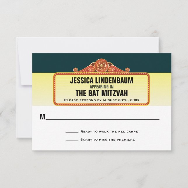 Theater Marquee Pub Bat mitzvah Reply OSA (Framsida)