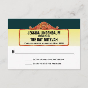 Theater Marquee Pub Bat mitzvah Reply OSA Kort