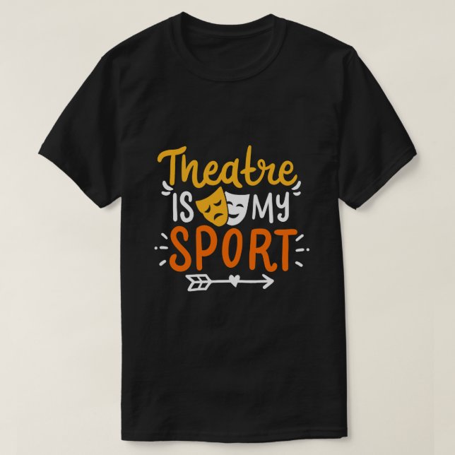 Theater Mask Broadway Musical Dramatic Acting Gift T Shirt (Design framsida)