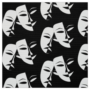 Theater Mask Comedy Tragedy Black Whitw Tyg