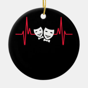 Theater Mask Drama Entertainment Broadway Musical Julgransprydnad Keramik