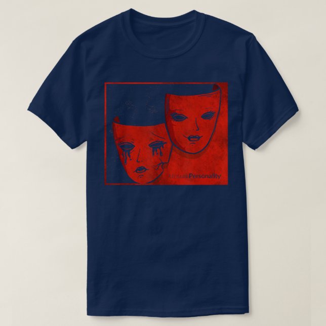 Theater Mask Soft Grunge Drama Comedy Perso T Shirt (Design framsida)