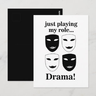 Theater Mask Theater Drama Arts Funny Vykort