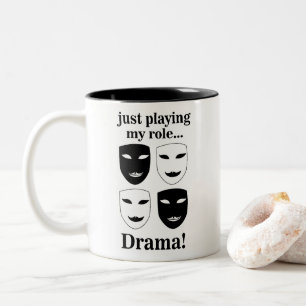 Theater Mask Theater Drama Funny Två-Tonad Mugg