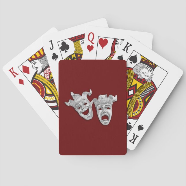 Theater Masks Comedy och Tragedy Casinokort (Baksidan)