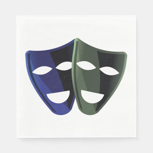 Theater Masks Pappersservett (Framsidan)