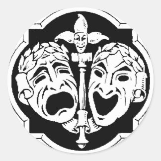 Theater Masks Runt Klistermärke