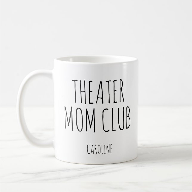 Theater Mom Personalized Name Drama Club Parent  Kaffemugg (Vänster)