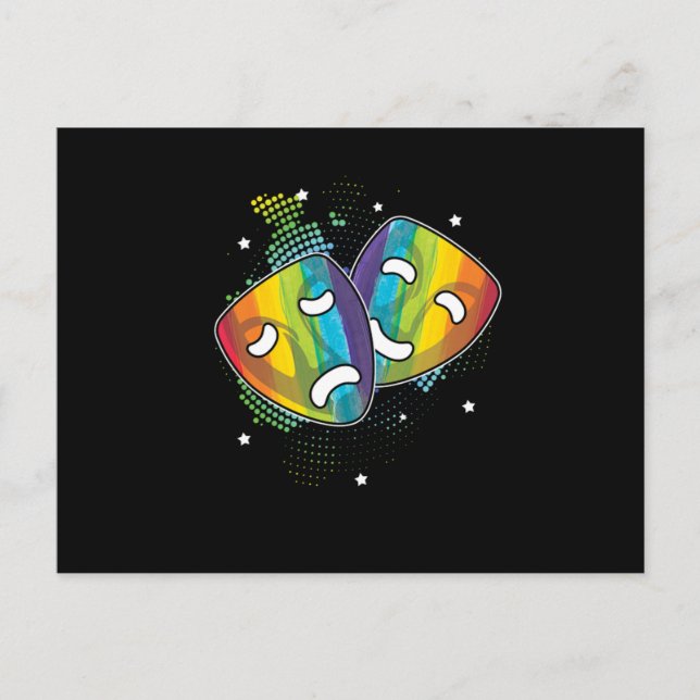 Theater Movie Actor Actress Rainbow LGBT G Vykort (Framsida)