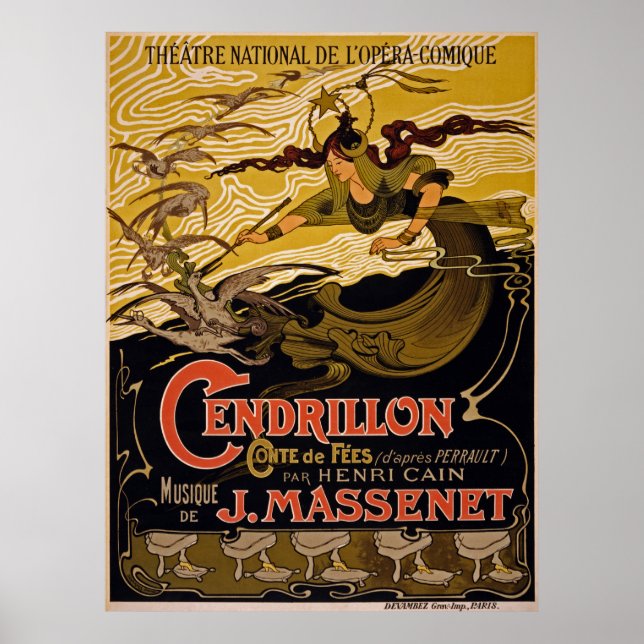 Theater National De L'Opera-Comique ~ Cendrillon Poster (Framsidan)