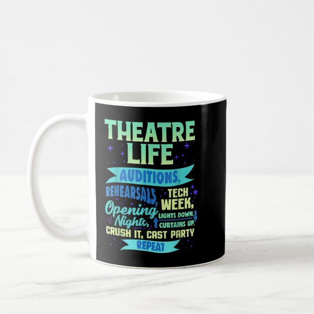 Theater Nerd Actor Gift Shirt Funny Musical Theate Kaffemugg (Vänster)