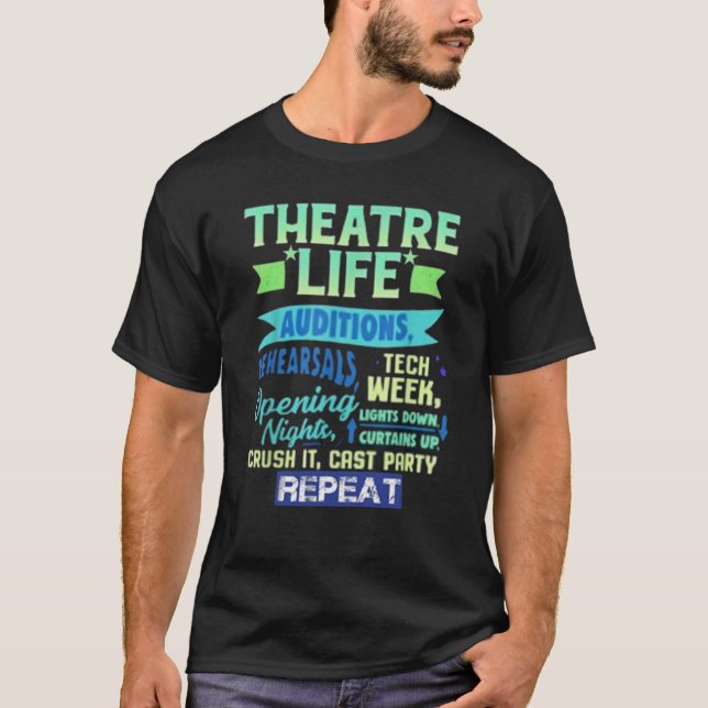 Theater Nerd Actor Gift Shirt Funny Musical Theate T Shirt (Framsida)