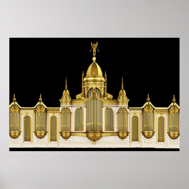 Theater Pipe Organ Wall Art Poster (Framsidan)