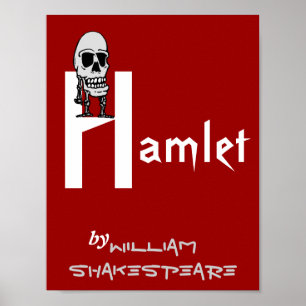 Theater Play Poster Hamlet av William Shakespeare