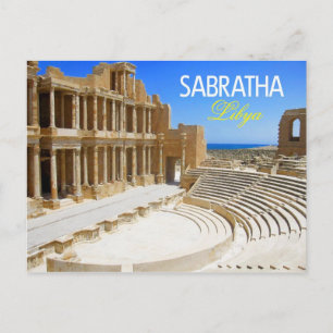 Theater Ruins of Sabratha, Libyen Vykort