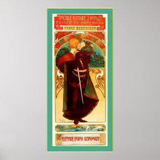 Theater Sarah Bernhardt ~ Hamlet ~ Alphonse Mucha Poster