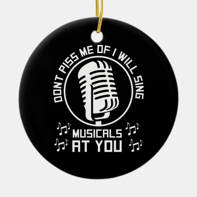 Theater Singer Broadway Julgransprydnad Keramik (Framsidan)