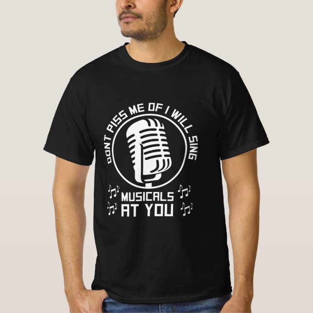 Theater Singer Broadway T Shirt (Framsida)