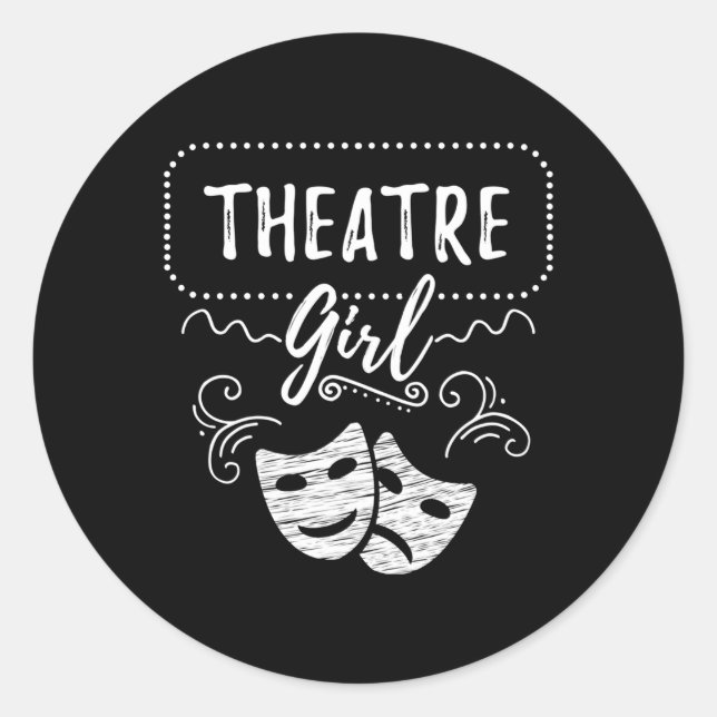 Theater Theater Broadway Musical Runt Klistermärke (Framsida)