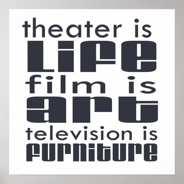 Theater vs Film vs TV Poster (Framsidan)