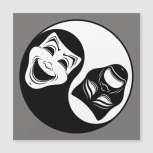 Theater Yin Yang Design - Comedy and Tragedy Masks