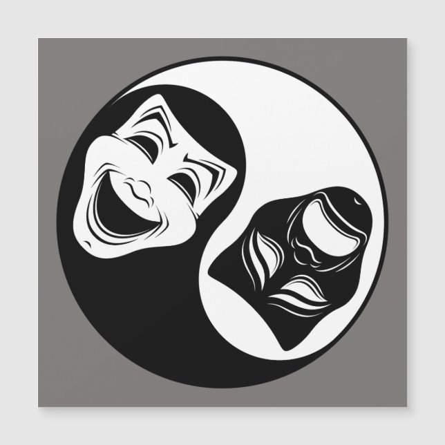 Theater Yin Yang Design - Comedy and Tragedy Masks (Framsida)