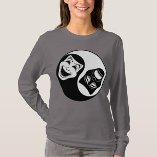 Theater Yin Yang Design - Comedy and Tragedy Masks T Shirt
