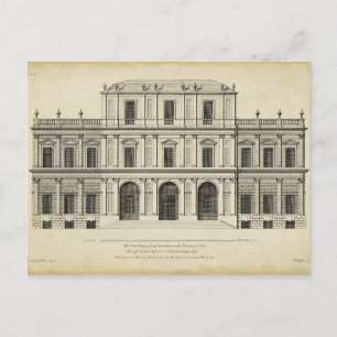 Theator Stil Façade av Colen Campbell Vykort