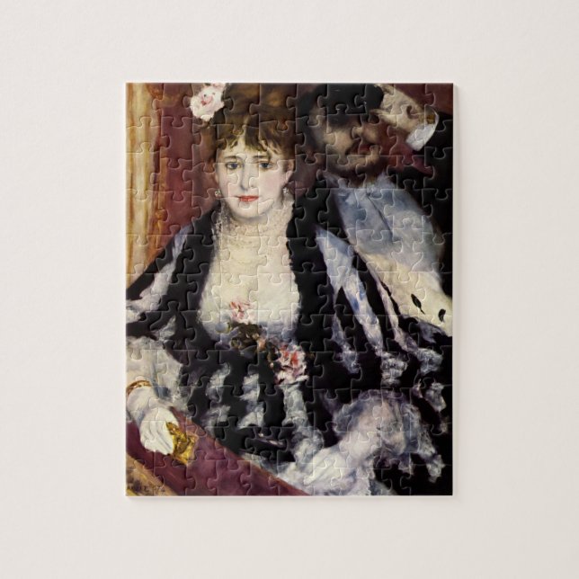 Theatorlådan av Renoir Impressionist Painting Pussel (Vertikal)