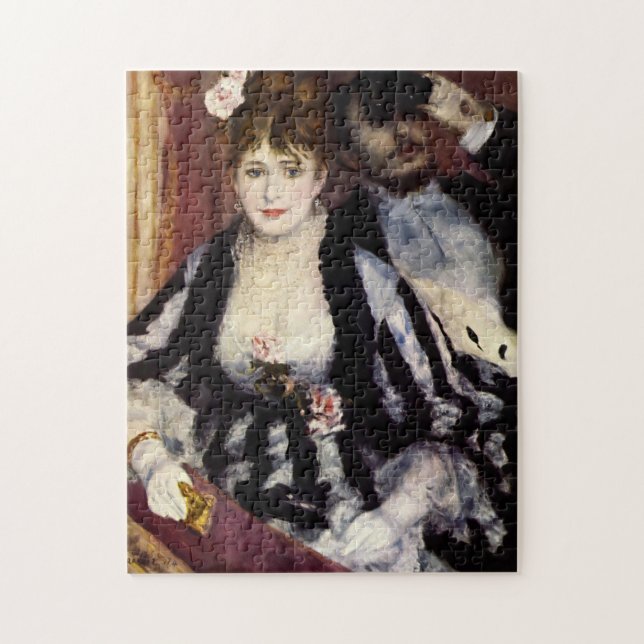 Theatorlådan av Renoir Impressionist Painting Pussel (Vertikal)