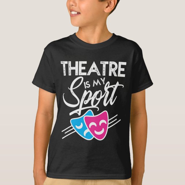Theatormask Humor Drama Broadway Theaters T Shirt (Framsida)