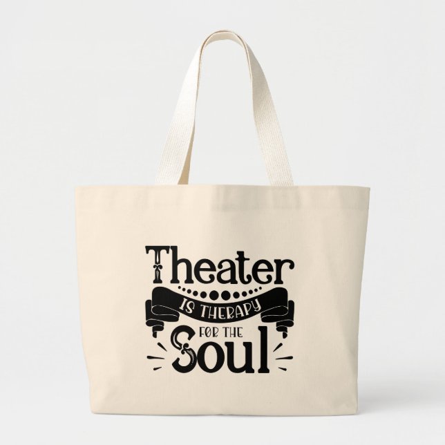 Theatormask Musical Broadway Actress Gift Jumbo Tygkasse (Framsidan)