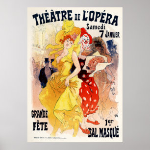 Theatre de l'Opera - storslagen Fete, Jules Cheret Poster