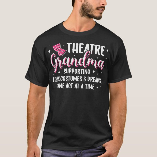 Theatre Grandma Definition Theater Actress Grandma T Shirt (Framsida)