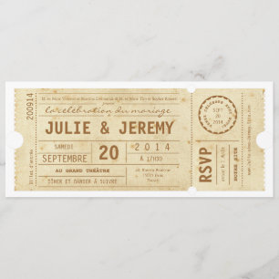 Théâtre inbjudan de mariage de kubbar