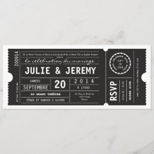 Théâtre inbjudan till mariage de billets