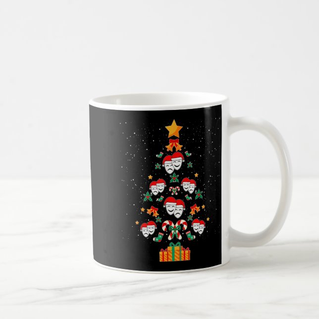 Theatre Masks Drama Actor Actress Christmas Tree X Kaffemugg (Höger)