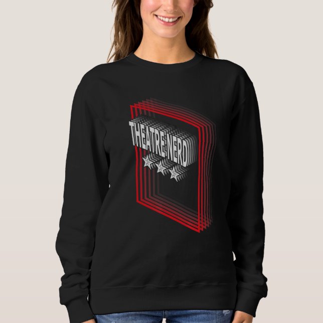 Theatre Nerd Job Title Appreciation Retro T Shirt (Framsida)