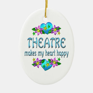 Theatrehjärtalycklig Julgransprydnad Keramik