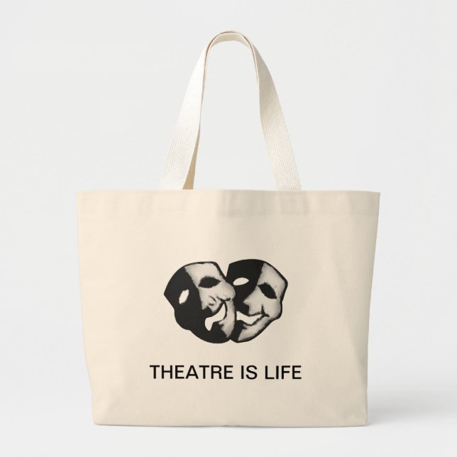 Theatren är liv jumbo tygkasse (Framsidan)