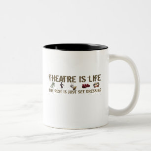 Theatren är liv Två-Tonad mugg