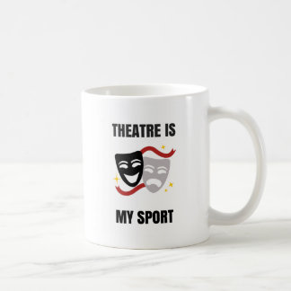 Theatren är min sport - mugg för dramaGeekkaffe