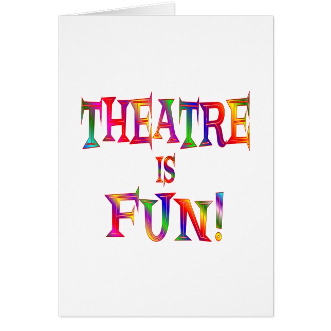 Theatren är rolig hälsningskort (Framsidan)