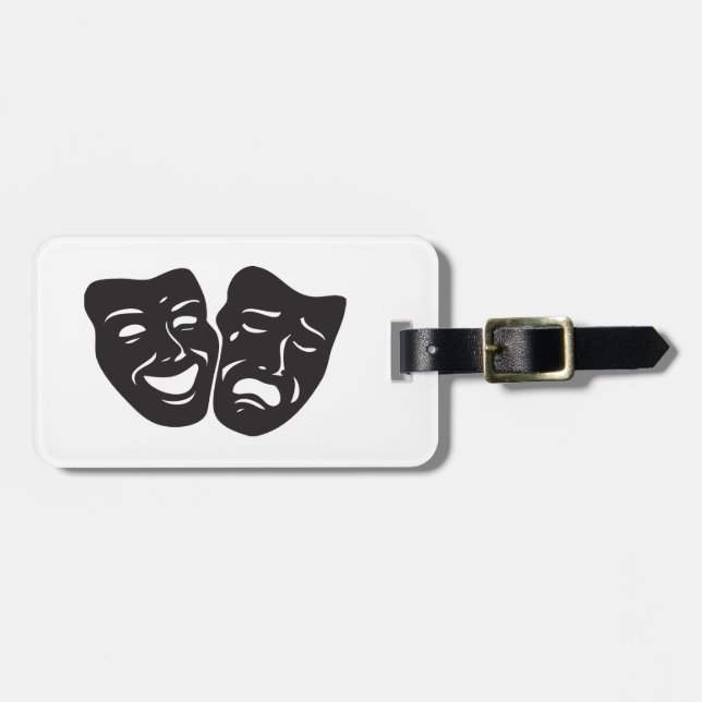 Theatren för komeditragedidramat maskerar bagagebricka (Horisontell Framsida)