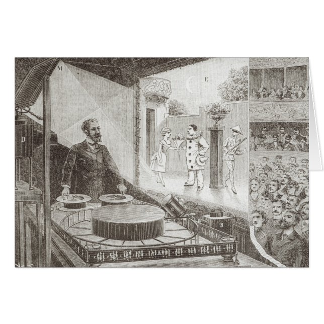 "Theatren Optique" och dess uppfinnare Hälsningskort (Framsidan Horizontal)