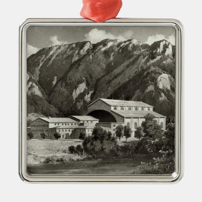 Theatren på Oberammergau, 1930 Julgransprydnad Metall (Framsidan)