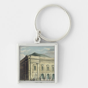 Theatreroyal, Drury Lane, i London som är designa Fyrkantig Silverfärgad Nyckelring